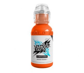 MEDIUM ORANGE 1 - World Famous Limitless - 30ml - Colore Tattoo REACH world famous