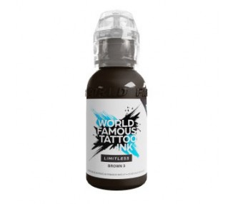 BROWN 3 - World Famous Limitless - 30ml - Colore Tattoo REACH world famous