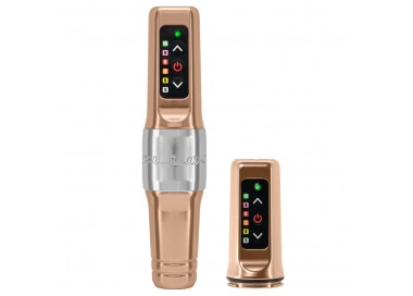 Flux Mini Wireless PMU Machine + PowerBolt Aggiuntivo - Champagne - Dermografo Spektra fk irons