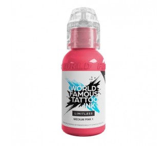 MEDIUM PINK 1 - World Famous Limitless - 30ml - Colore Tattoo REACH world famous