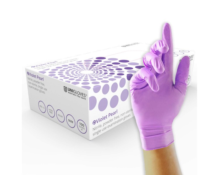 Guanti Unigloves VIOLET PEARL in Nitrile - 100pz. unigloves Guanti Unigloves VIOLET PEARL in Nitrile - 100pz. unigloves
