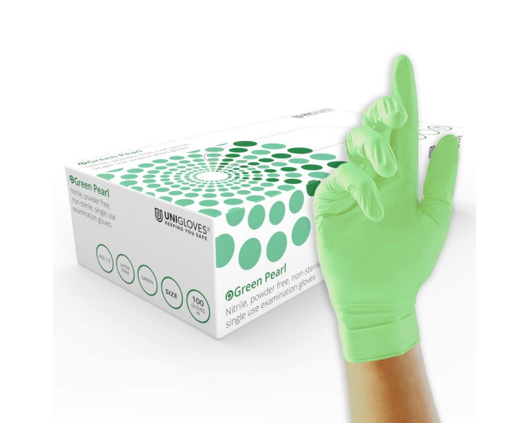 Guanti Unigloves MINT PEARL in Nitrile - 100pz. unigloves Guanti Unigloves MINT PEARL in Nitrile - 100pz. unigloves