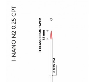 1 Nano (0,25mm) - Taper Standard PMU 1,5mm - Cartucce Artyst by Cheyenne - Aghi PMU - 20pz. artyst by cheyenne