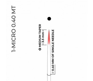 1 Micro (0,40mm) - Medium Taper 3,5mm - Cartucce Artyst by Cheyenne - Aghi PMU - 20pz. artyst by cheyenne