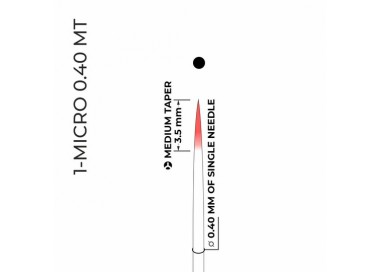 1 Micro (0,40mm) - Medium Taper 3,5mm - Cartucce Artyst by Cheyenne - Aghi PMU - 20pz. artyst by cheyenne