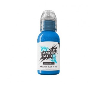 MEDIUM BLUE 1 V2 - World Famous Limitless - 30ml - Colore Tattoo REACH world famous