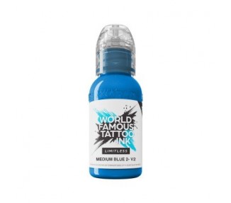 MEDIUM BLUE 2 V2 - World Famous Limitless - 30ml - Colore Tattoo REACH world famous