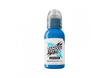 MEDIUM BLUE 2 V2 - World Famous Limitless - 30ml - Colore Tattoo REACH world famous