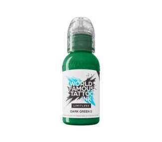 DARK GREEN 2 - World Famous Limitless - 30ml - Colore Tattoo REACH world famous
