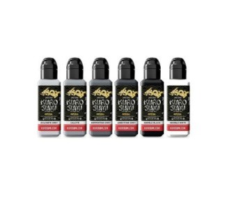 MARBLE STONE SET - Kuro Sumi Imperial - 6x44ml - Colori Tattoo REACH kuro sumi
