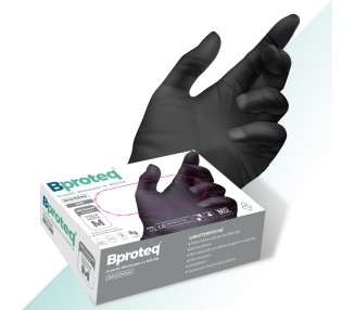 Guanti in Nitrile Neri Certificati CE - Senza Polvere - Bproteq - 100pz. bproteq