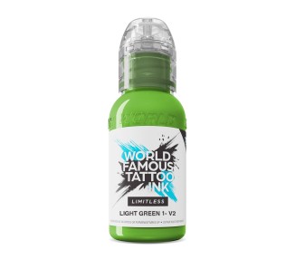 LIGHT GREEN 1 V2 - World Famous Limitless - 30ml - Colore Tattoo REACH world famous
