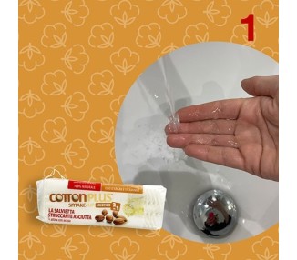Salviette Struccanti DELICATE all'Argan- Si Attiva con Acqua - MAXI Size - 40pz. cotton plus
