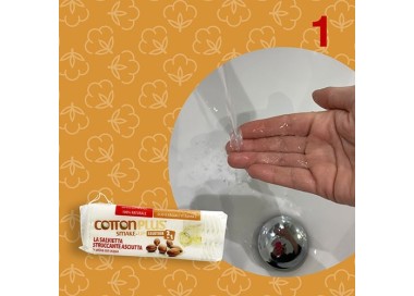 Salviette Struccanti DELICATE all'Argan- Si Attiva con Acqua - MAXI Size - 40pz. cotton plus