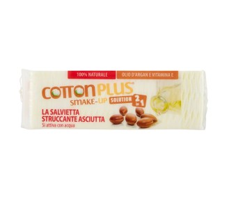 Salviette Struccanti DELICATE all'Argan- Si Attiva con Acqua - MINI Size - 60pz. cotton plus