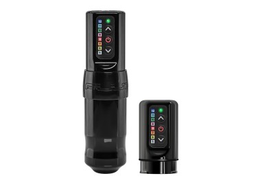 Spektra FLUX - Macchinetta Wireless Tattoo Pen + PowerBolt Aggiuntivo - Stealth fk irons