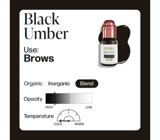 BLACK UMBER - Perma Blend Luxe - 15ml - Pigmento PMU REACH perma blend