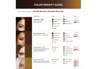 Evenflo BLONDE 2 BRUNETTE Set - Perma Blend Luxe - 4x15ml - Pigmenti PMU REACH evenflo