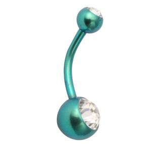 TT-GR DOUBLE JEWEL NAVEL BANANABELL