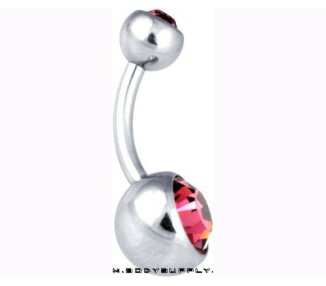 TT 8mm DOUBLE JEWEL NAVEL BARBELLS