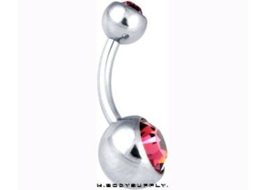TT 8mm DOUBLE JEWEL NAVEL BARBELLS