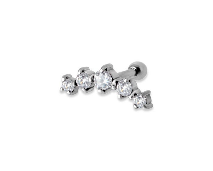 ZIRCONIA HELIX BARBELLS 2/2.5/3/2.5/2 ZIRCONIA HELIX BARBELLS 2/2.5/3/2.5/2
