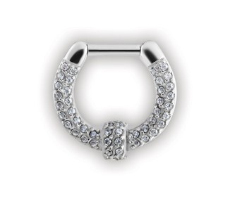 SS 316 SEPTUM CLICKERS SWAROVSKI PAVE SETTING