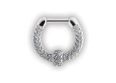 SS 316 SEPTUM CLICKERS SWAROVSKI PAVE SETTING