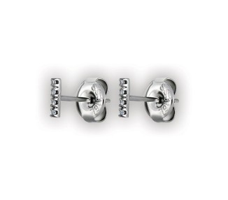 SS 316 SHORT BAR STUDS W/ MICROPAVE SETTING (PAIR) WH