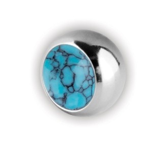 Turquoise Stone Screw-on Balls