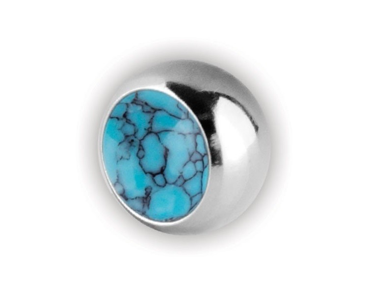 TURQUOISE STONE SCREW-ON BALLS TURQUOISE STONE SCREW-ON BALLS