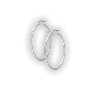 SS 316 ROUND HOOP EARRINGS (PAIR)