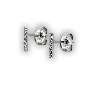 SS 316 LONG BAR STUDS W/ MICROPAVE SETTING (PAIR) WH