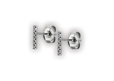 SS 316 LONG BAR STUDS W/ MICROPAVE SETTING (PAIR) WH