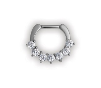 SS 316 JEWELLED SEPTUM CLICKERS SWAROVSKI