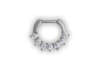 SS 316 JEWELLED SEPTUM CLICKERS SWAROVSKI