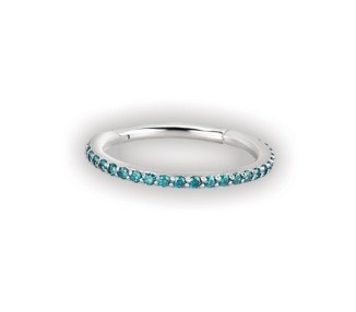 SS 316 HINGED ETERNITY RING W/ZIRCONIA