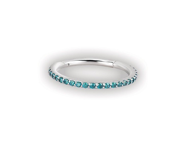 SS 316 HINGED ETERNITY RING W/ZIRCONIA SS 316 HINGED ETERNITY RING W/ZIRCONIA