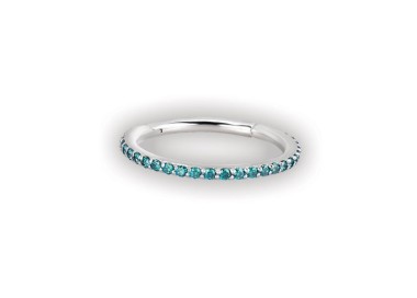 SS 316 HINGED ETERNITY RING W/ZIRCONIA