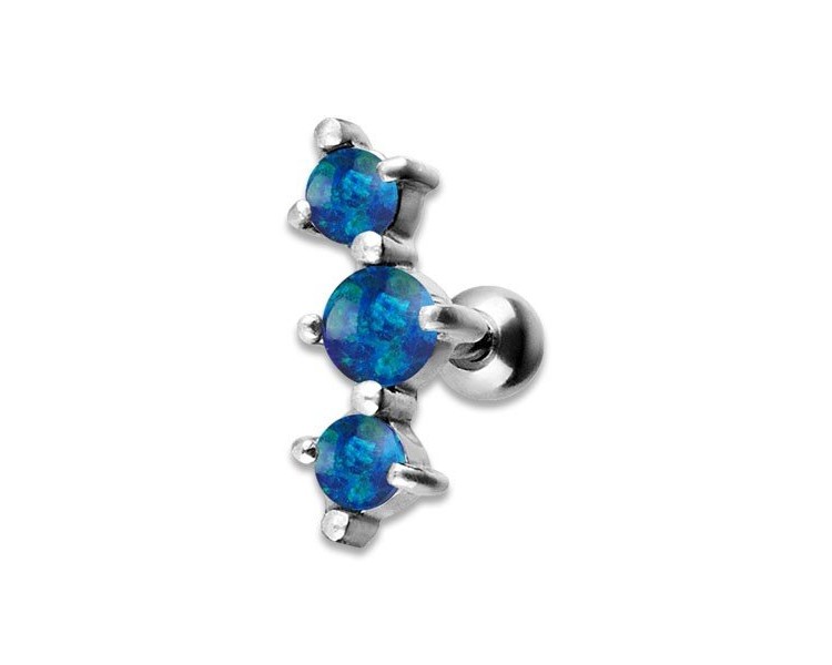 JEWELLED 3 HELIX BARBELL 2.5/3/2.5 JEWELLED 3 HELIX BARBELL 2.5/3/2.5