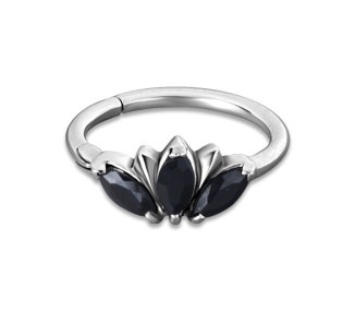 SS 316 HINGED RING W/ZIRCONIA mod.13