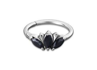 SS 316 HINGED RING W/ZIRCONIA mod.13
