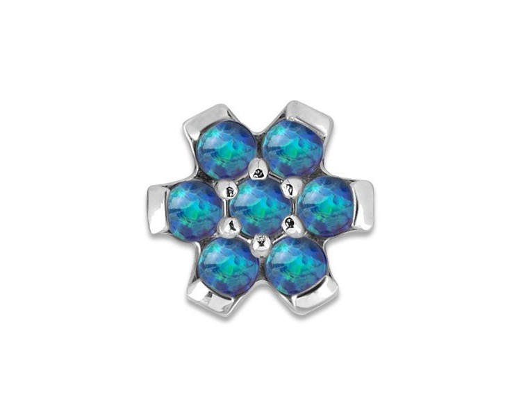 SS 316 int SYNTHETIC OPAL FLOWER ATTACHMENT 1,6x7mm SS 316 int SYNTHETIC OPAL FLOWER ATTACHMENT 1,6x7mm