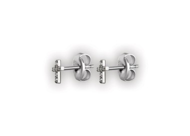 SS 316 CROSS STUD W/ MICROPAVE SETTING (PAIR) WH