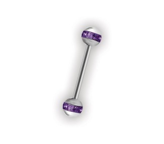 CRYSTAL DOUBLE ORBIT BALLS BARBELLS