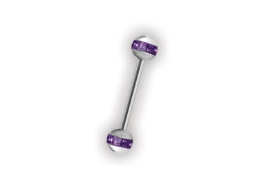 CRYSTAL DOUBLE ORBIT BALLS BARBELLS