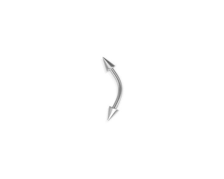 CURVED EYEBROW BARBELLS W/CONES CURVED EYEBROW BARBELLS W/CONES