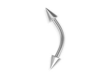 CURVED EYEBROW BARBELLS W/CONES
