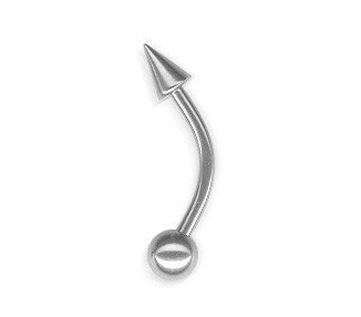 CURVED EYEBROW BARBELLS W/CONE