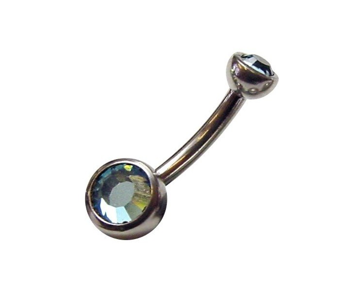 6mm DOUBLE JEWEL NAVEL BARBELLS 6mm DOUBLE JEWEL NAVEL BARBELLS